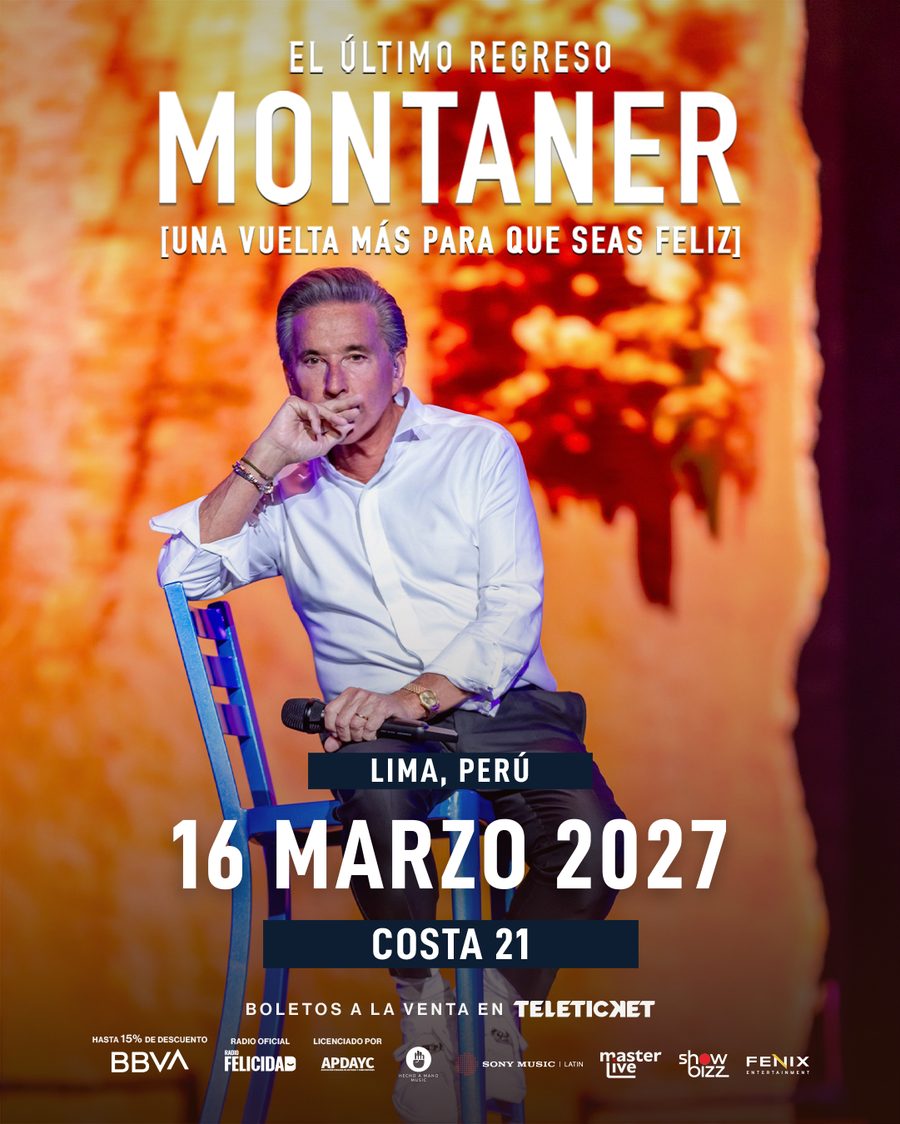 Afiche oficial de Ricardo Montaner en Lima